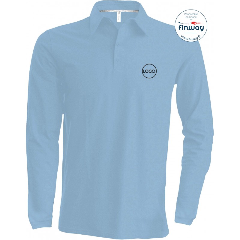 Polo homme avec logo sur le coeur (broderie)