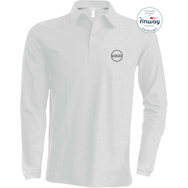 Polo homme avec logo sur le coeur (broderie)