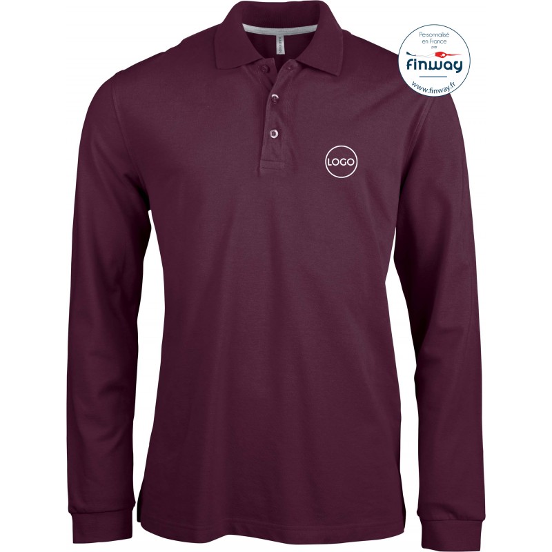 Polo homme avec logo sur le coeur (broderie)