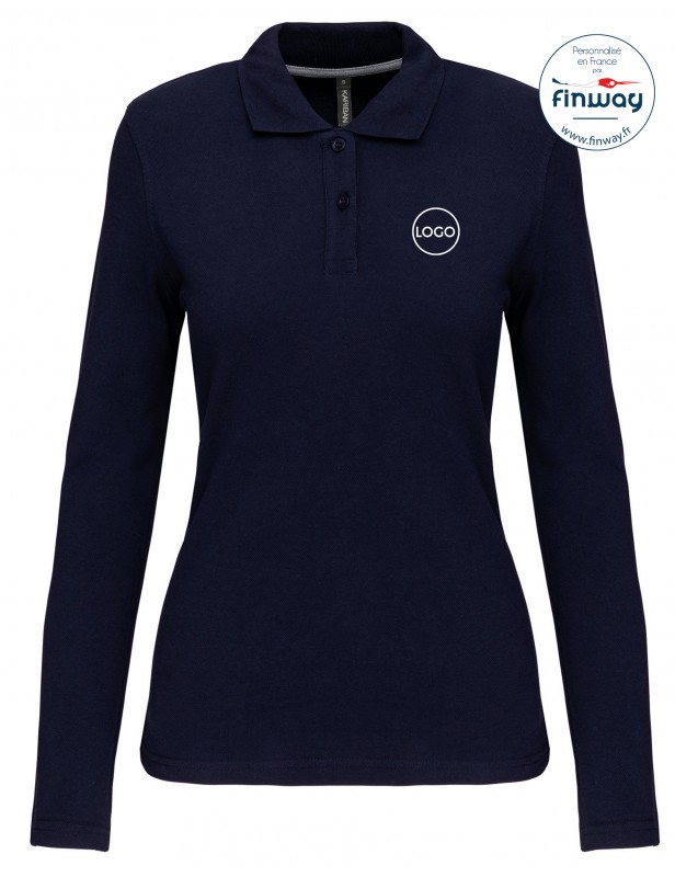 Polo femme avec logo sur le coeur (broderie)