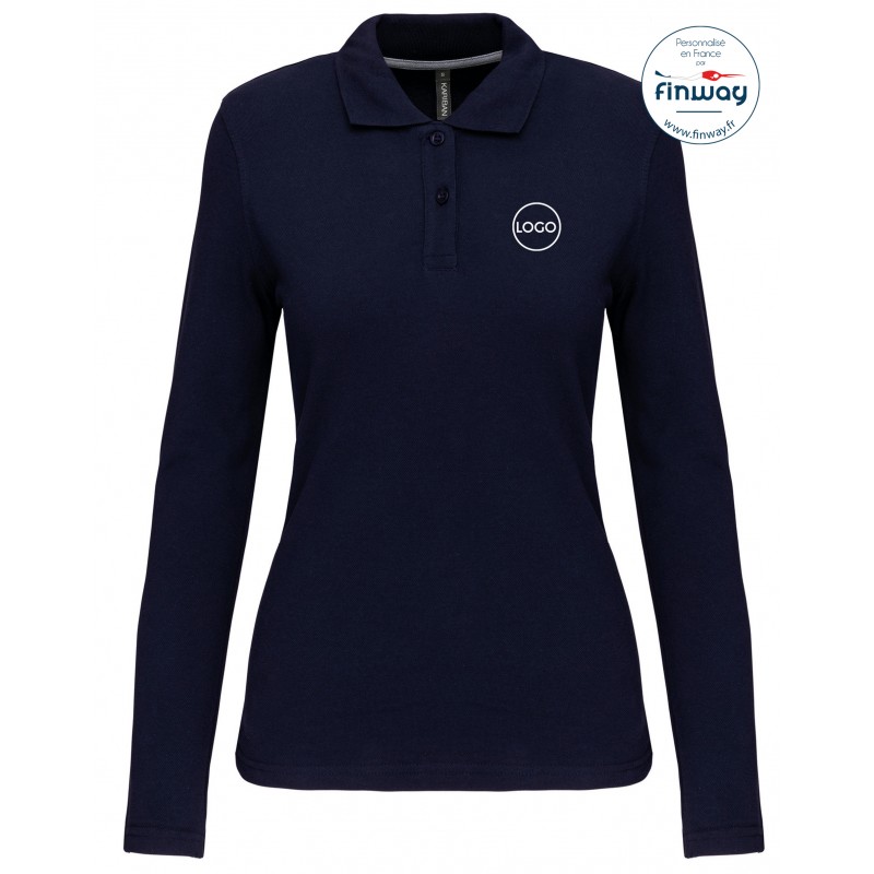 Polo femme avec logo sur le coeur (broderie)