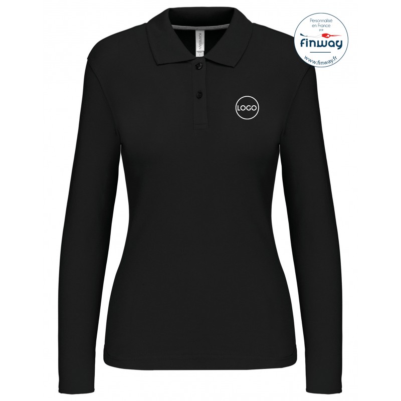 Polo femme avec logo sur le coeur (broderie)