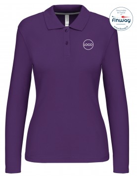 Polo femme avec logo sur le coeur (broderie)