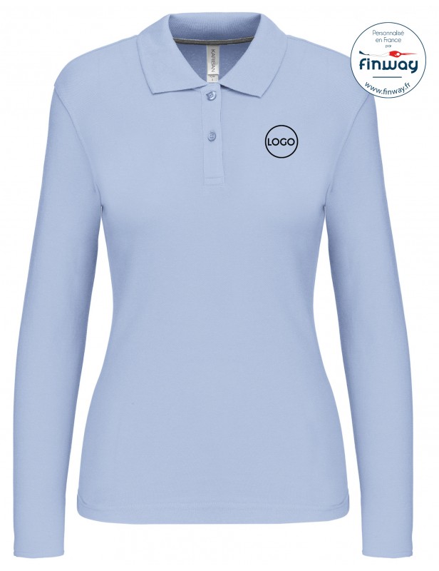 Polo femme avec logo sur le coeur (broderie)