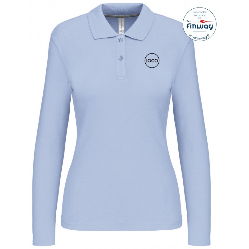 Polo femme avec logo sur le coeur (broderie)