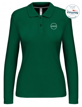 Polo femme avec logo sur le coeur (broderie)