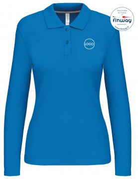 Polo femme avec logo sur le coeur (broderie)