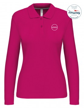 Polo femme avec logo sur le coeur (broderie)