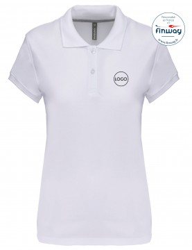 Polo femme avec logo sur le coeur (broderie)