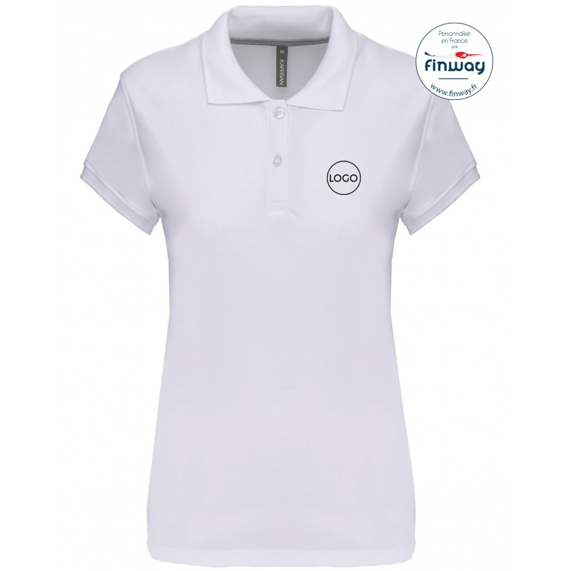 Polo femme avec logo sur le coeur (broderie)