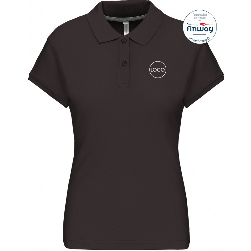 Polo femme avec logo sur le coeur (broderie)