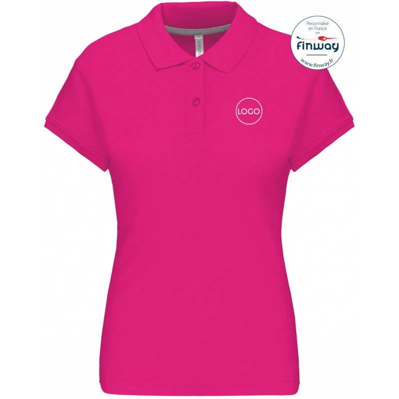 Polo femme avec logo sur le coeur (broderie)