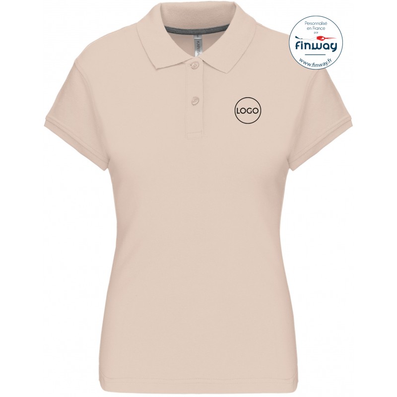 Polo femme avec logo sur le coeur (broderie)