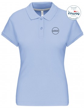 Polo femme avec logo sur le coeur (broderie)