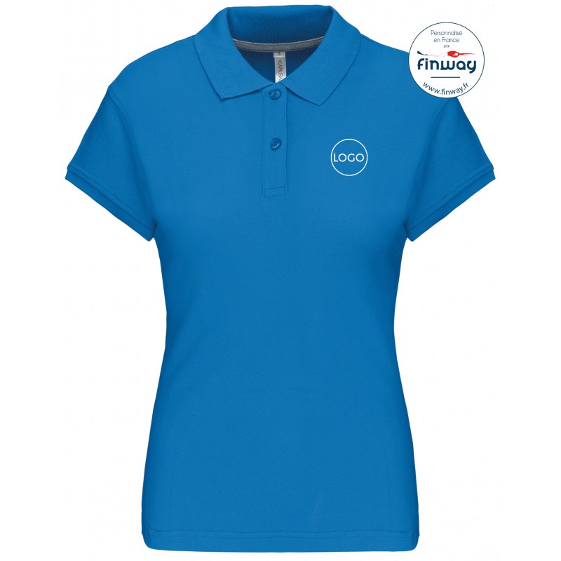 Polo femme avec logo sur le coeur (broderie)