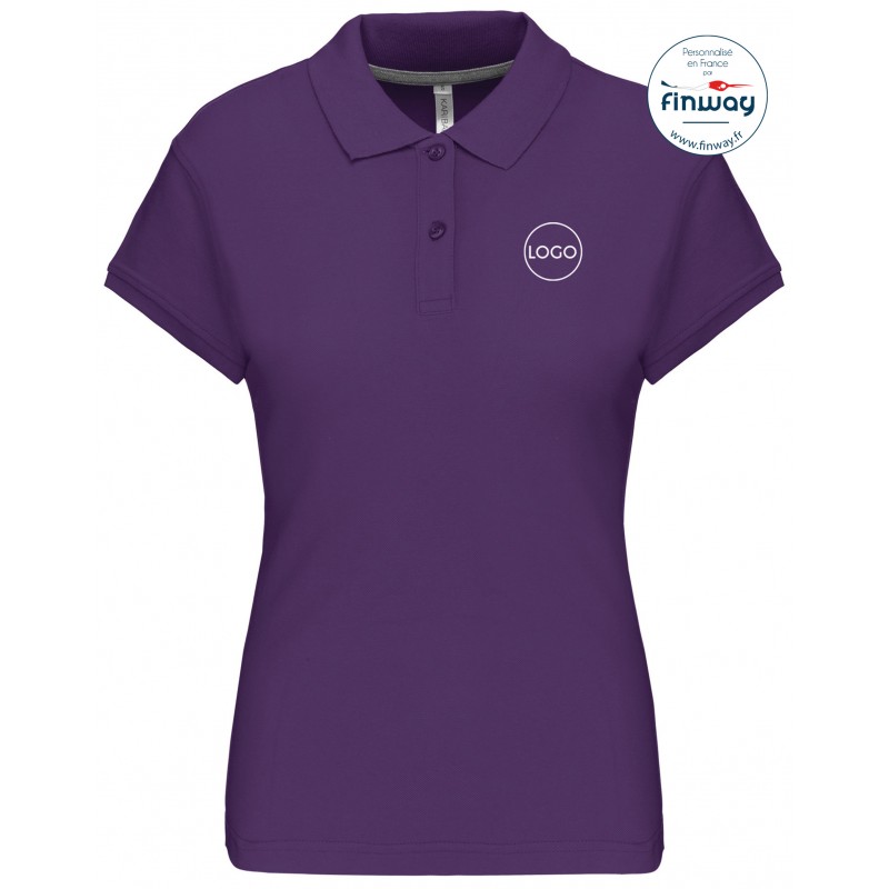 Polo femme avec logo sur le coeur (broderie)