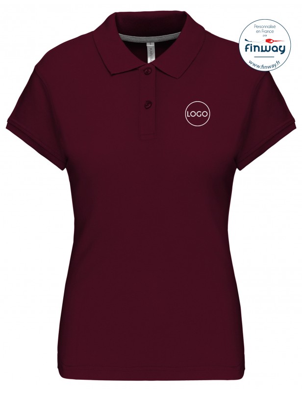 Polo femme avec logo sur le coeur (broderie)