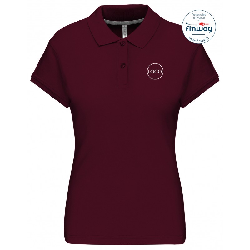 Polo femme avec logo sur le coeur (broderie)