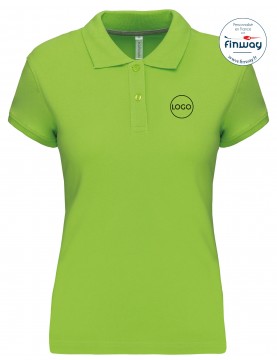 Polo femme avec logo sur le coeur (broderie)