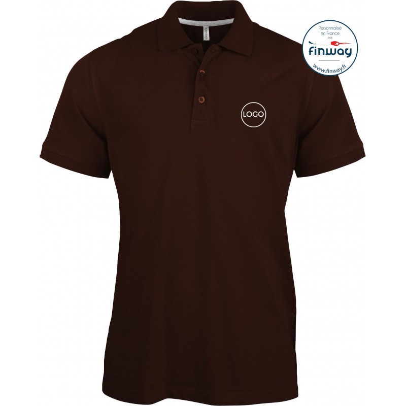 Polo homme avec logo sur le coeur (broderie)