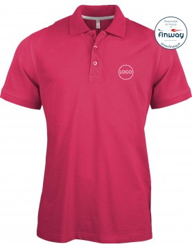 Polo homme avec logo sur le coeur (broderie)