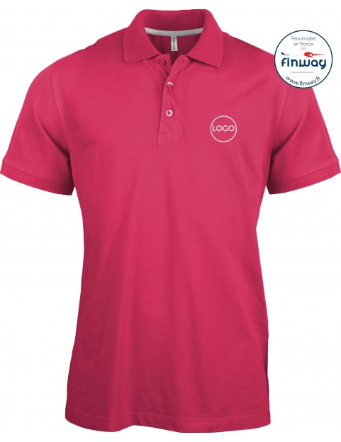 Polo homme avec logo sur le coeur (broderie)