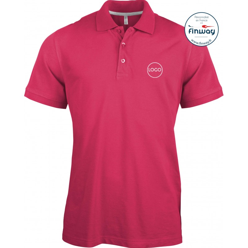 Polo homme avec logo sur le coeur (broderie)