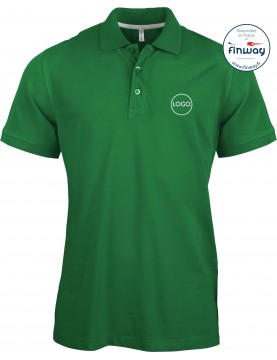 Polo homme avec logo sur le coeur (broderie)