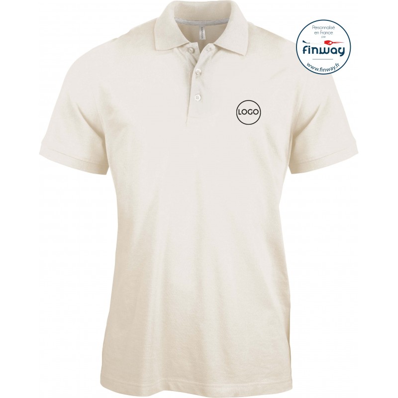 Polo homme avec logo sur le coeur (broderie)