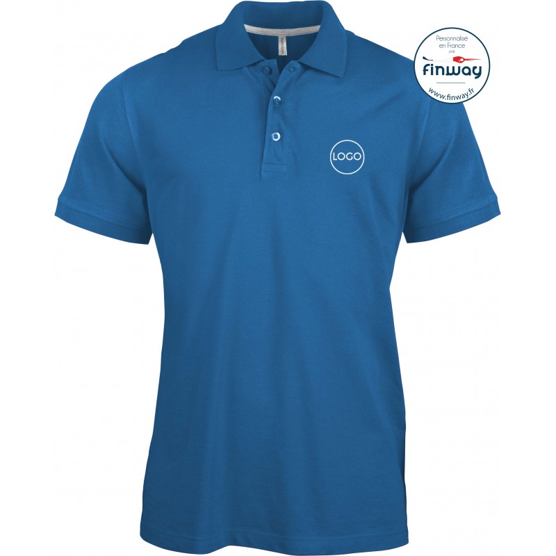 Polo homme avec logo sur le coeur (broderie)