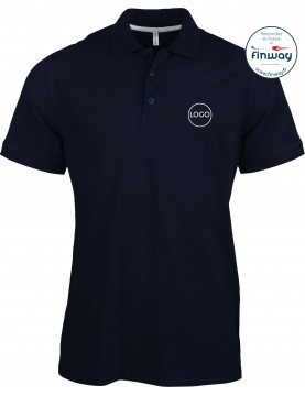 Polo homme avec logo sur le coeur (broderie)