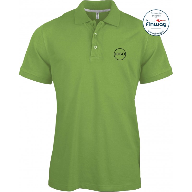 Polo homme avec logo sur le coeur (broderie)