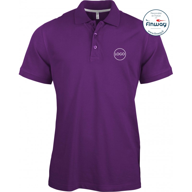 Polo homme avec logo sur le coeur (broderie)