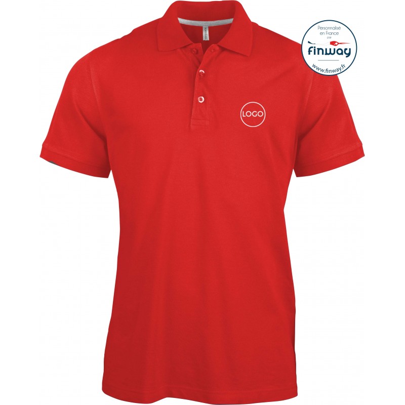 Polo homme avec logo sur le coeur (broderie)