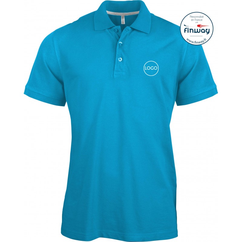 Polo homme avec logo sur le coeur (broderie)