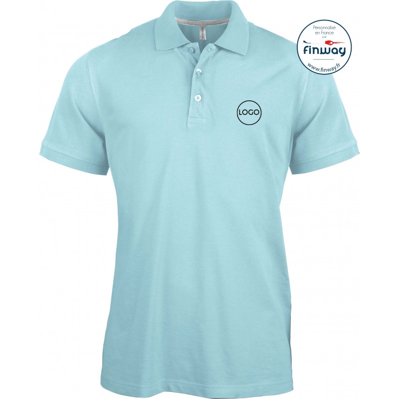 Polo homme avec logo sur le coeur (broderie)