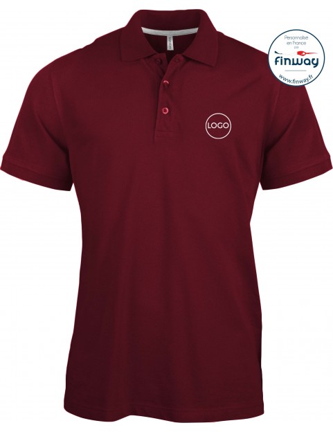 Polo homme avec logo sur le coeur (broderie)