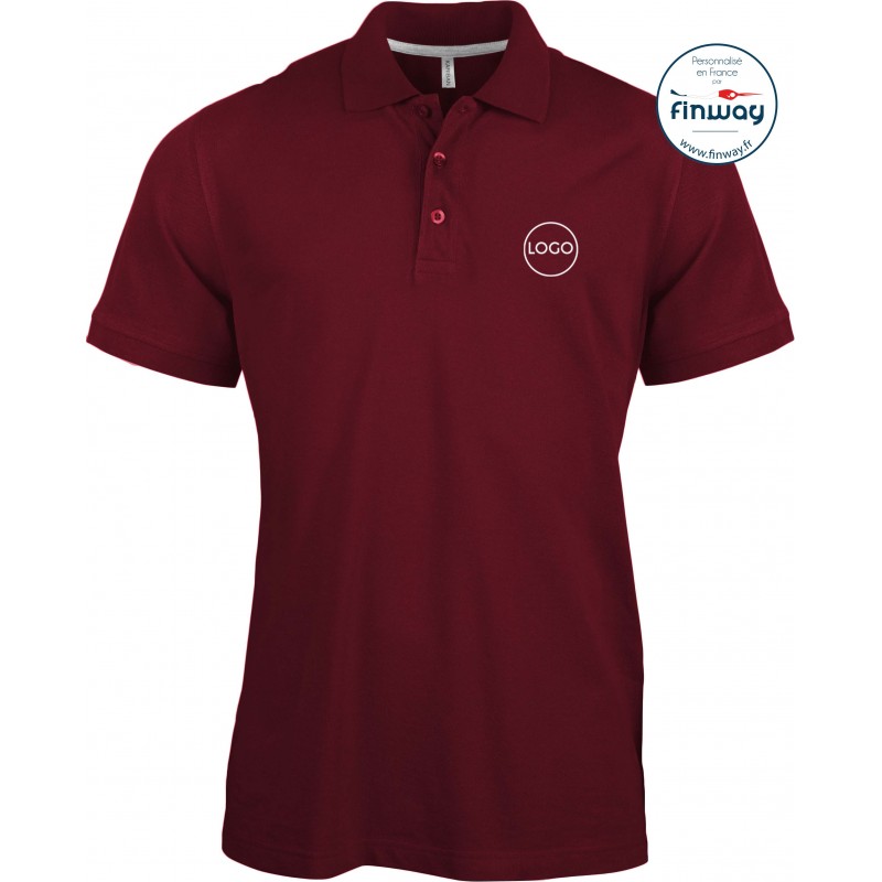 Polo homme avec logo sur le coeur (broderie)