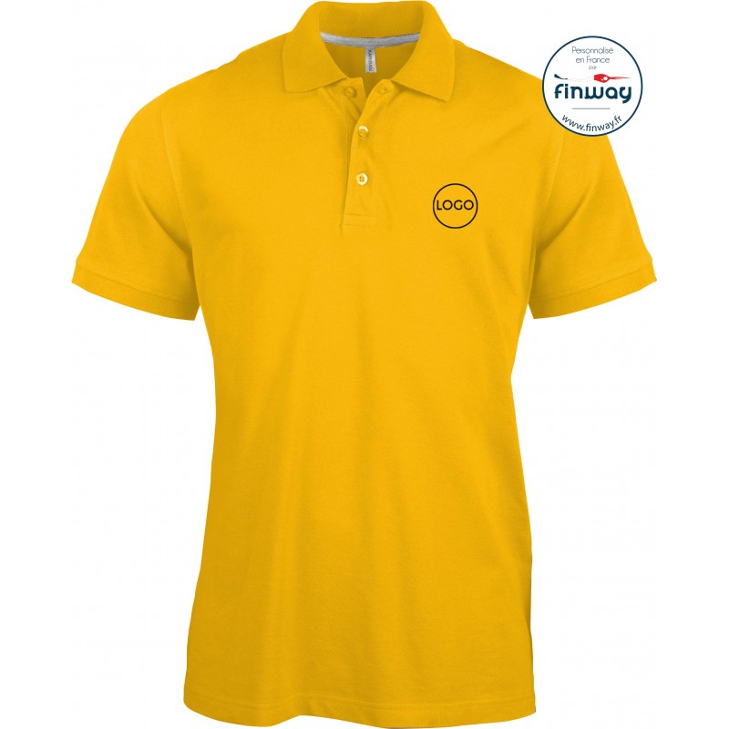 Polo homme avec logo sur le coeur (broderie)