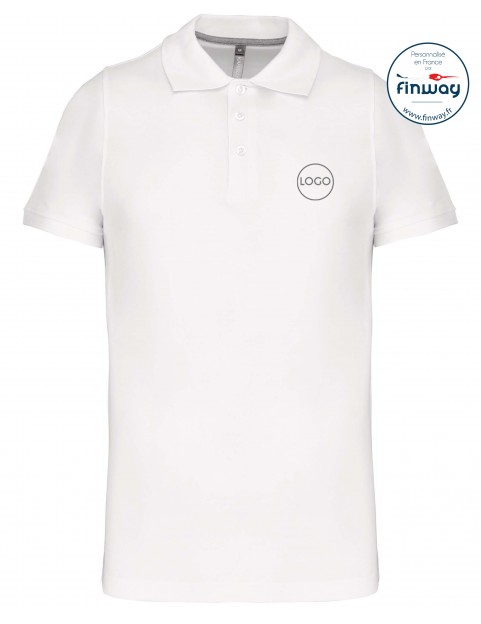 Polo homme avec logo sur le coeur (broderie)